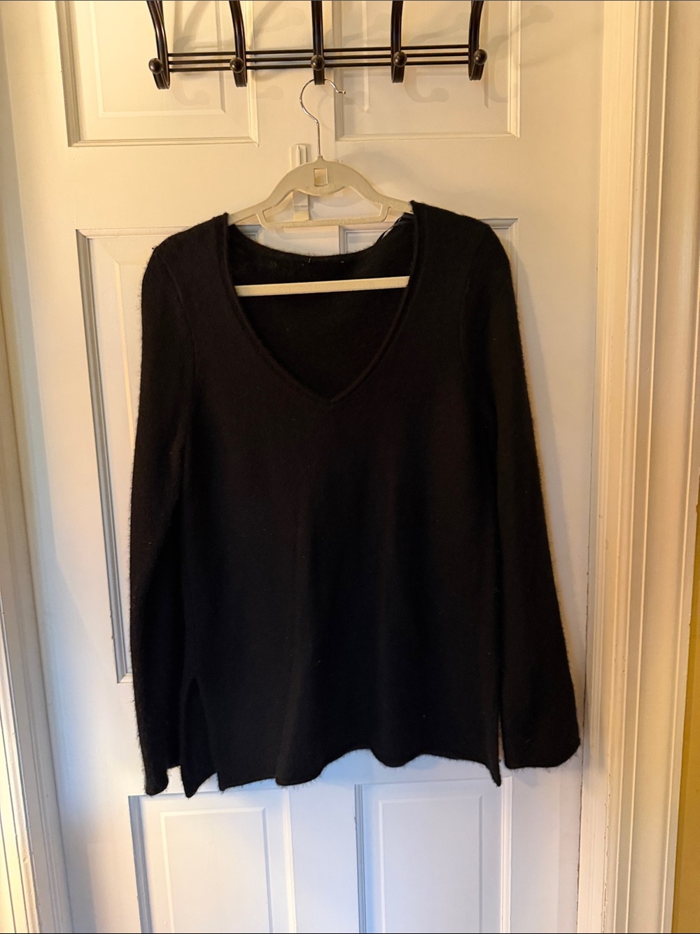 Classic Women's Black V-Neck Sweater